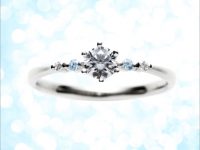 ラミウム婚約指輪プラチナアイスブルーダイヤ