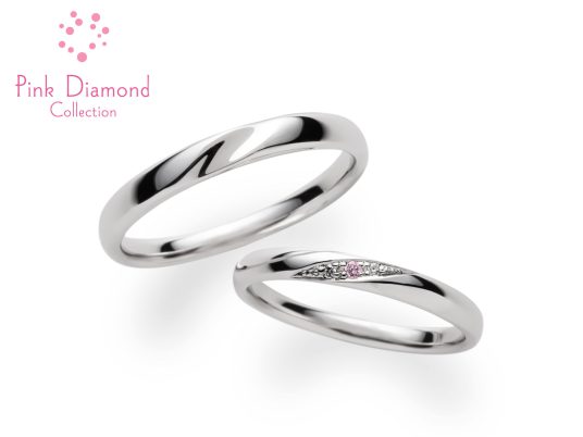 オリオンpink diamond 結婚指輪プラチナピンクダイヤ