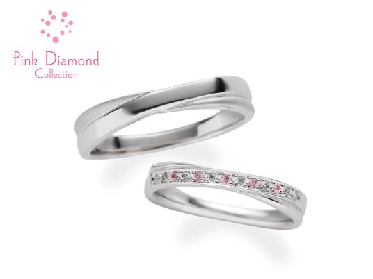 ラブフラワーpink diamond 結婚指輪プラチナピンクダイヤ