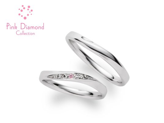カシオペアpink diamond 結婚指輪プラチナピンクダイヤ