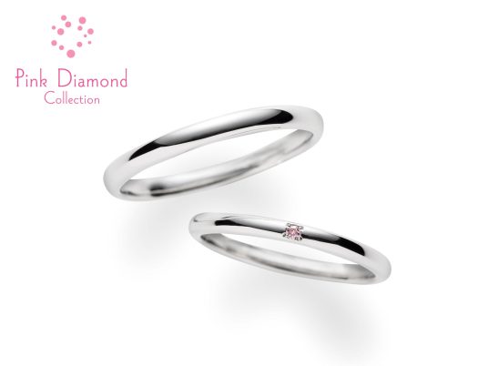 ありがとうpink diamond 結婚指輪プラチナピンクダイヤ