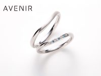 AN-002 _プラチナ結婚指輪アイスブルーダイヤ