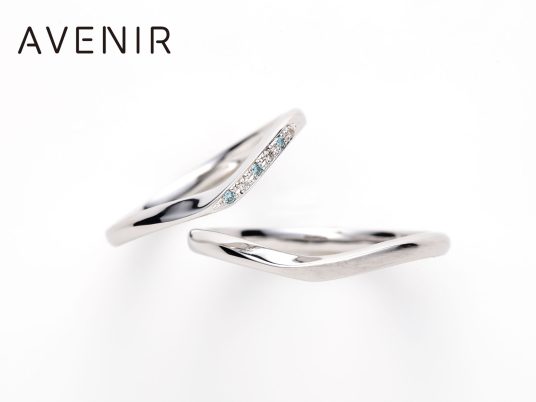 AN-005 結婚指輪プラチナアイスブルーダイヤ