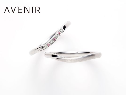 AN-002_結婚指輪プラチナピンクサファイヤ