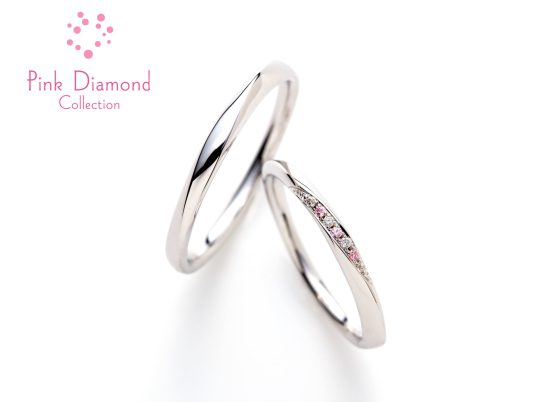 かわいいpink diamond 結婚指輪