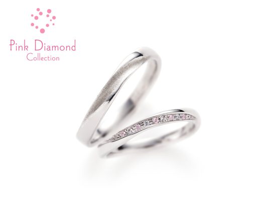十六夜Pink Diamond結婚指輪ピンクダイヤ