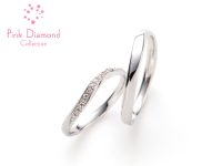 満月Pink Diamond結婚指輪ピンクダイヤ