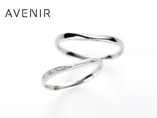 AN-004結婚指輪アイスブルーダイヤ