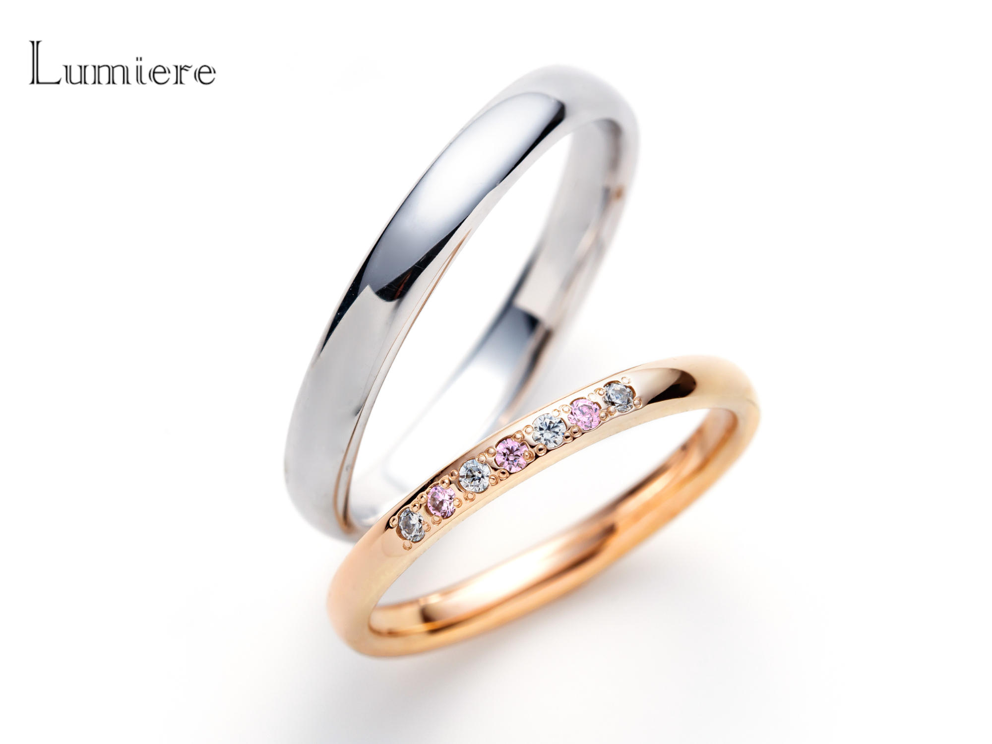 クレール結婚指輪ピンクサファイヤ