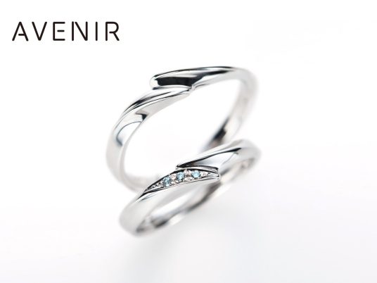 AN-018結婚指輪アイスブルーダイヤ