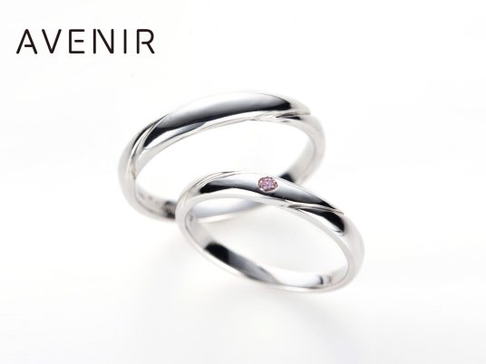 AN-014結婚指輪ピンクサファイヤ