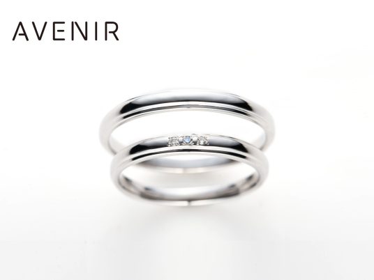 AN-009結婚指輪アイスブルーダイヤ
