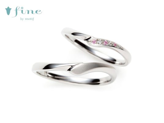 スターライト結婚指輪ピンクサファイヤ