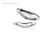 シトラス結婚指輪アイスブルーダイヤ