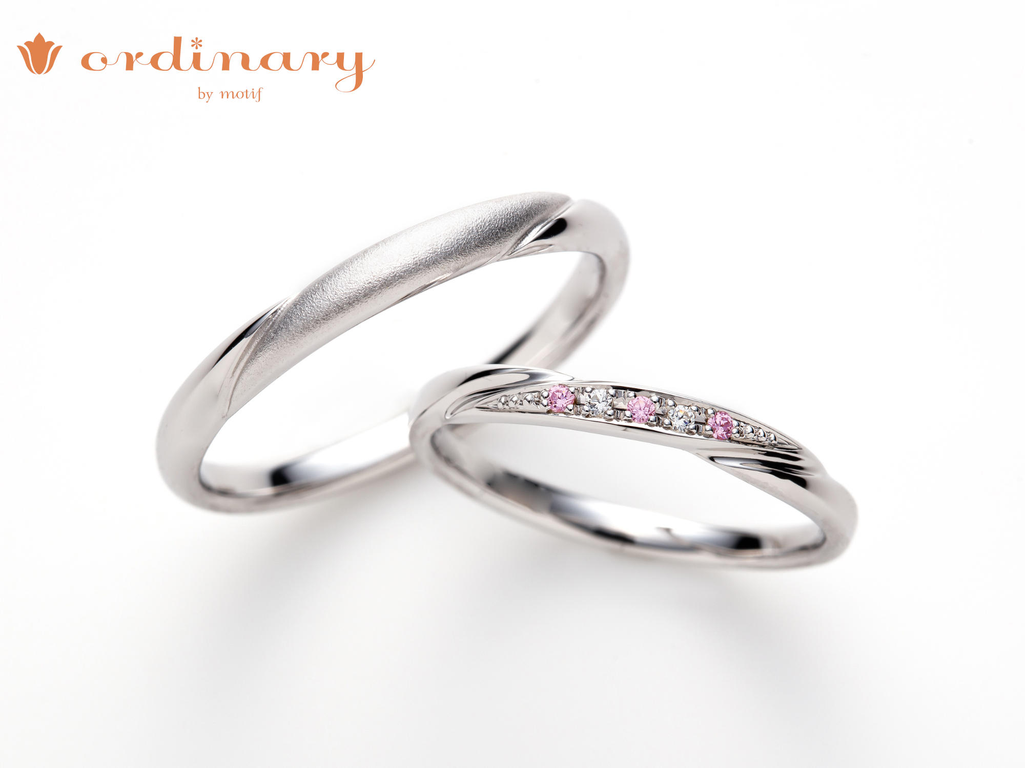 サン結婚指輪ピンクサファイヤ