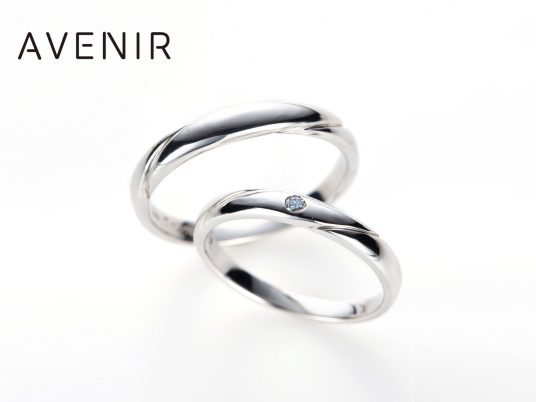 AN-014結婚指輪アイスブルーダイヤ