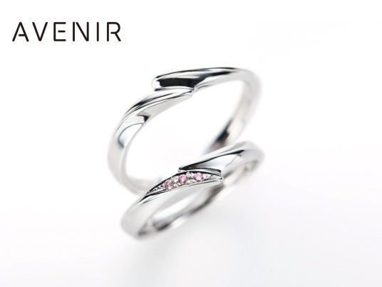 AN-018結婚指輪ピンクサファイヤ