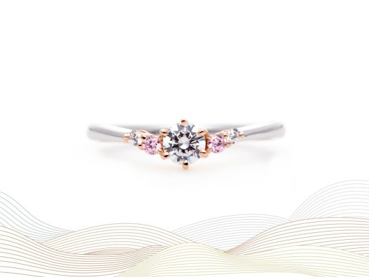 すきピンクサファイヤ婚約指輪